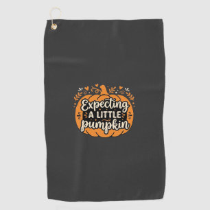 Expecting a Little Pumpkin Halloween Pregnancy Des Golf Towel