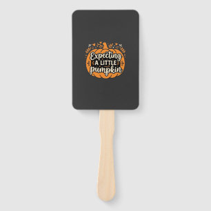 Expecting a Little Pumpkin Halloween Pregnancy Des Hand Fan