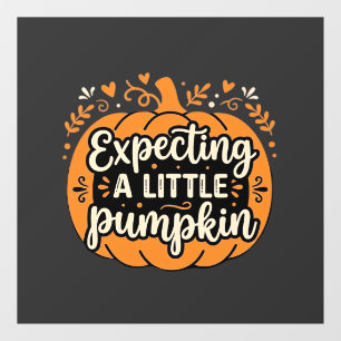 Expecting a Little Pumpkin Halloween Pregnancy Des Window Cling