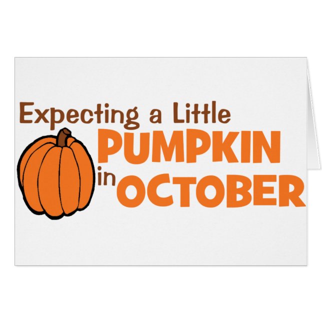 Expecting A Little Pumpkin In October (Front Horizontal)