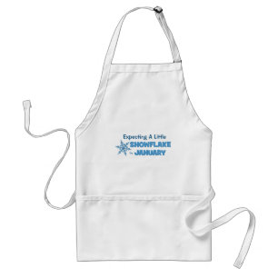 Expecting A Little Snowflake in January Maternity Standard Apron