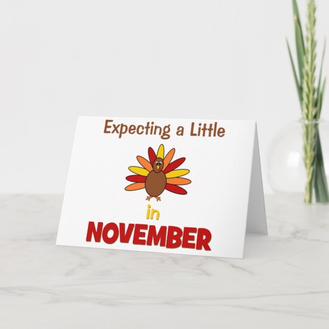 Expecting A Little Turkey in November! Announcement (Front)