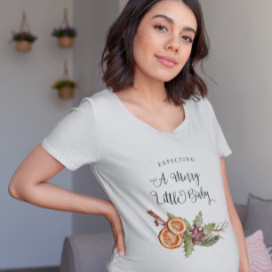 Expecting A Merry Little Baby Christmas T-Shirt