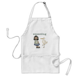Expecting - African American Mum to Be and Stork Standard Apron