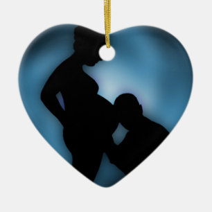 expecting baby ceramic tree decoration