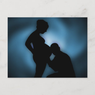 expecting baby postcard