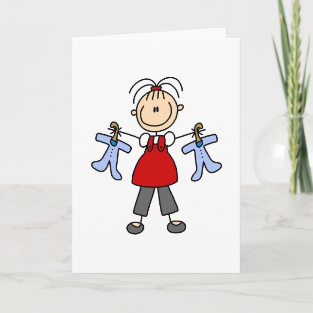 Expecting Baby Stick Figure Card (Front)