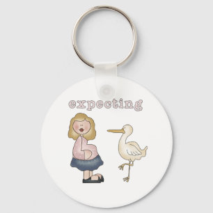 Expecting Baby - Stork Tshirts and Gifts Key Ring
