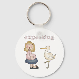 Expecting Baby - Stork Tshirts and Gifts Key Ring