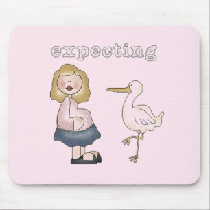 Expecting Baby - Stork Tshirts and Gifts Mouse Mat