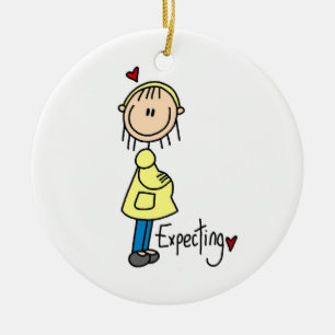 Expecting Baby T-shirts and Gifts Ceramic Tree Decoration