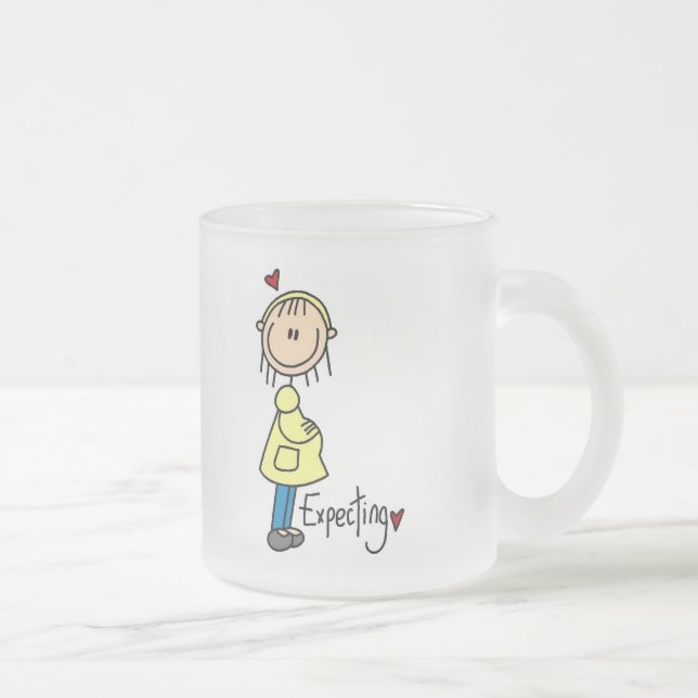 Expecting Baby Tshirts and Gifts Frosted Glass Coffee Mug (Right)