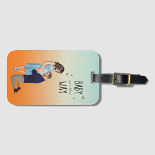 Expecting Couple Pregnancy Announcement  Luggage Tag