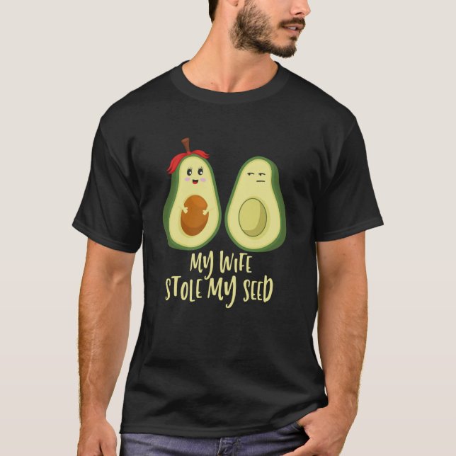 Expecting Dad Pregnant Keto Avocado T-Shirt (Front)