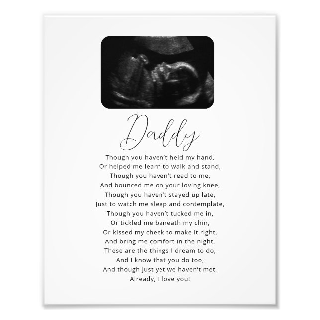 Expecting Dad Print, Father to Be Gift Photo Print (Front)