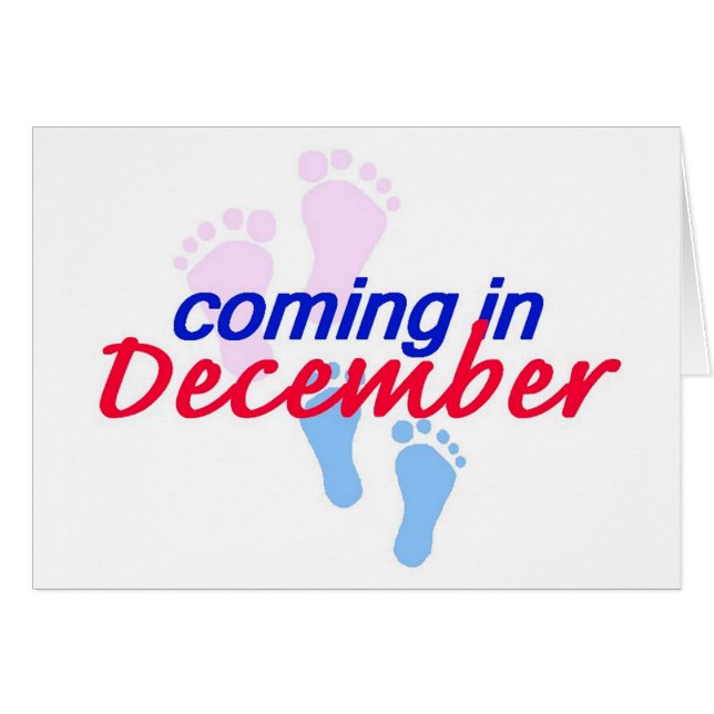 Expecting DECEMBER Card (Front Horizontal)