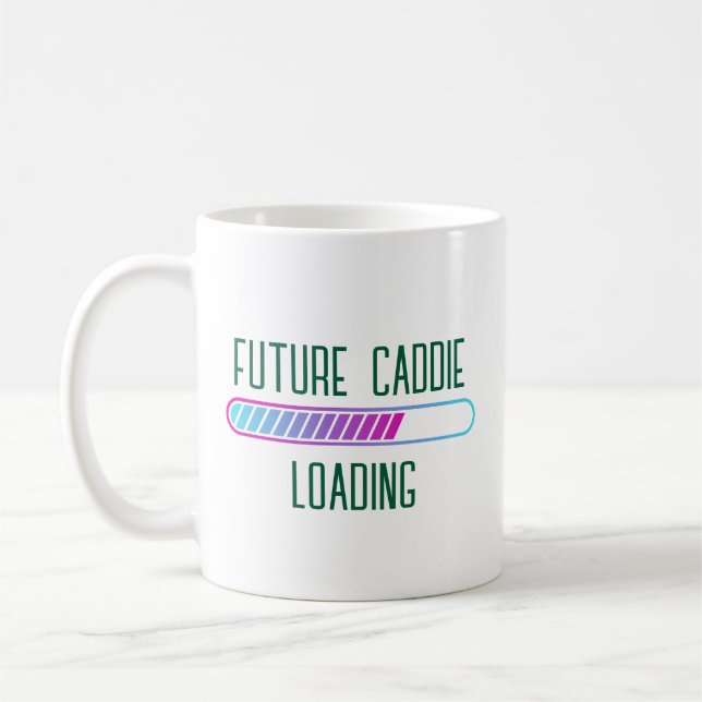 Expecting Golf Dad Reveal Future Caddie Loading Coffee Mug (Left)