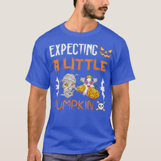 Expecting Little Pumpkin Halloween Pregnancy Annou T-Shirt