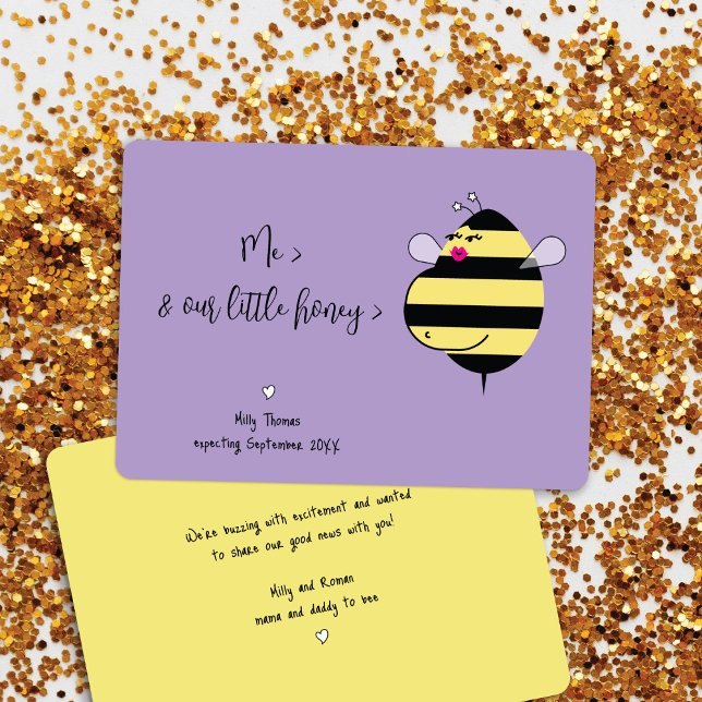 Expecting Mama Bee Purple Pregnancy Announcement (Creator Uploaded)