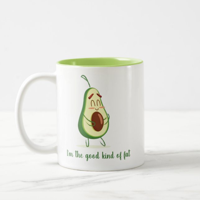 Expecting Mother Funny Avocado Two-Tone Coffee Mug (Left)