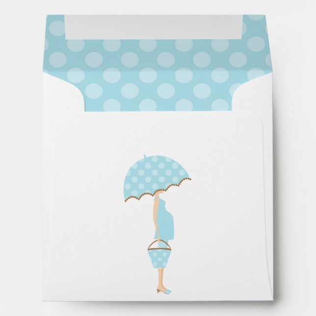 Expecting Mum Boy Baby Shower Envelope (Back (Bottom))
