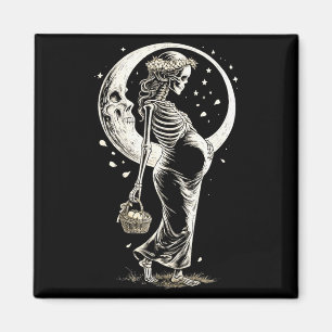 Expecting mum easter pregnant skeleton mum art magnet