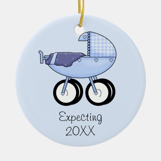Expecting Ornament (Blue) (Front)