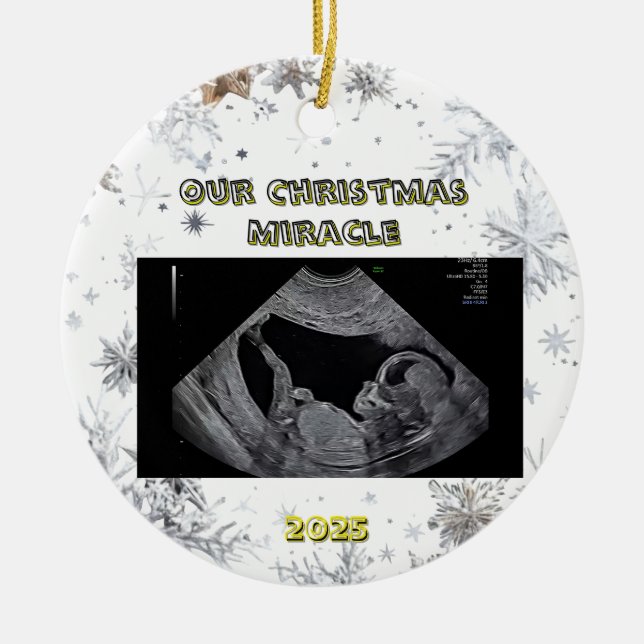 Expecting Parents Christmas Ornament  Ultrasound (Front)