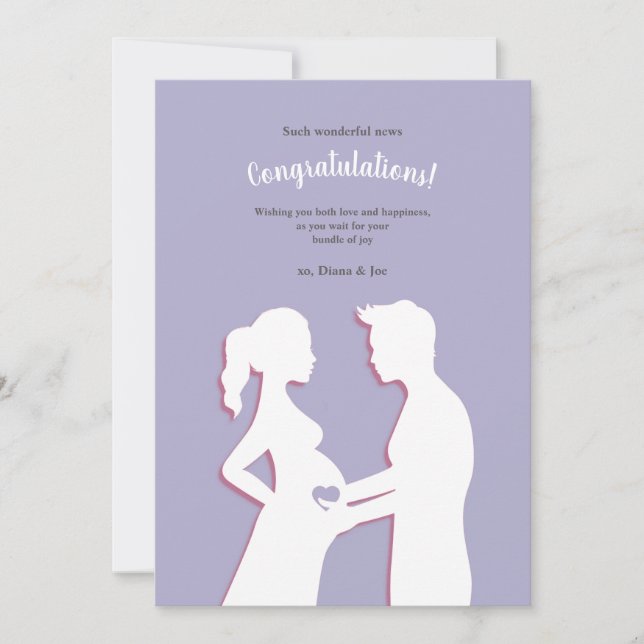 Expecting Parents Congratulations Card (Front)