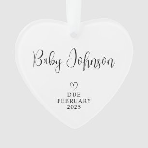 Expecting Parents Photo Baby Due 2027 Ornament