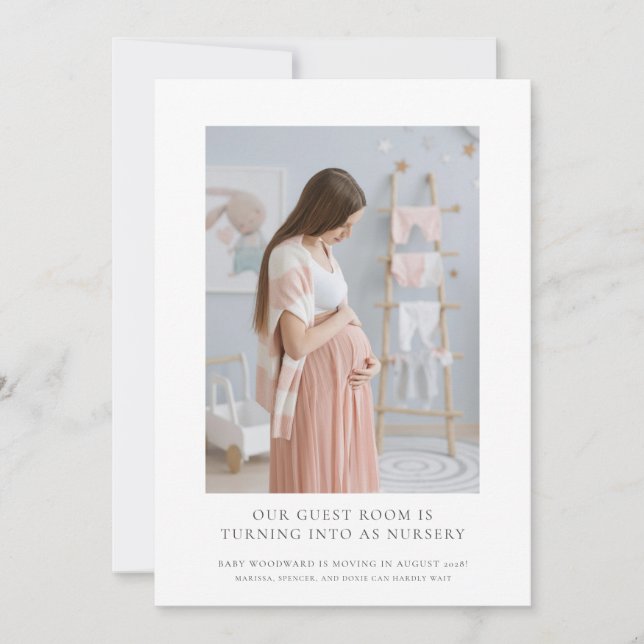 Expecting Photo Pregnancy  Announcement (Front)