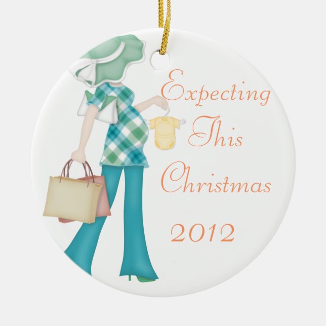 Expecting This Christmas Ornament (Front)