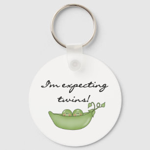 Expecting Twins - Peas in a Pod Key Ring