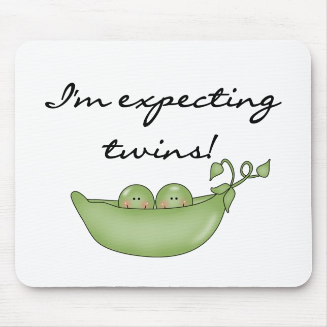 Expecting Twins - Peas in a Pod Mouse Mat (Front)