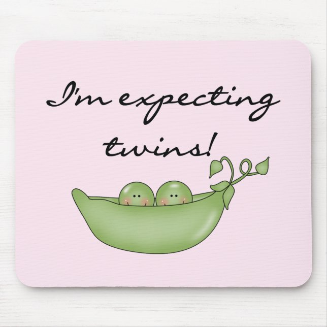 Expecting Twins - Peas in a Pod Mouse Mat (Front)