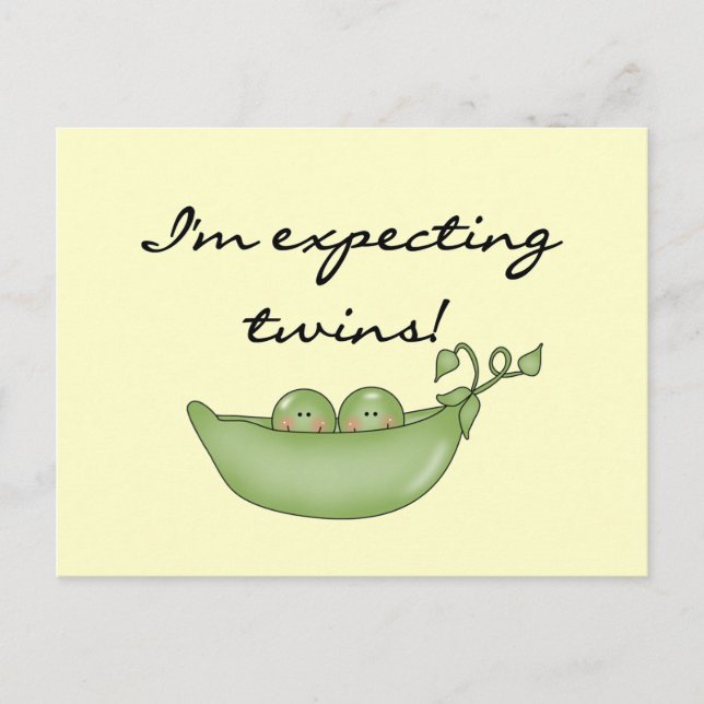 Expecting Twins - Peas in a Pod Postcard (Front)
