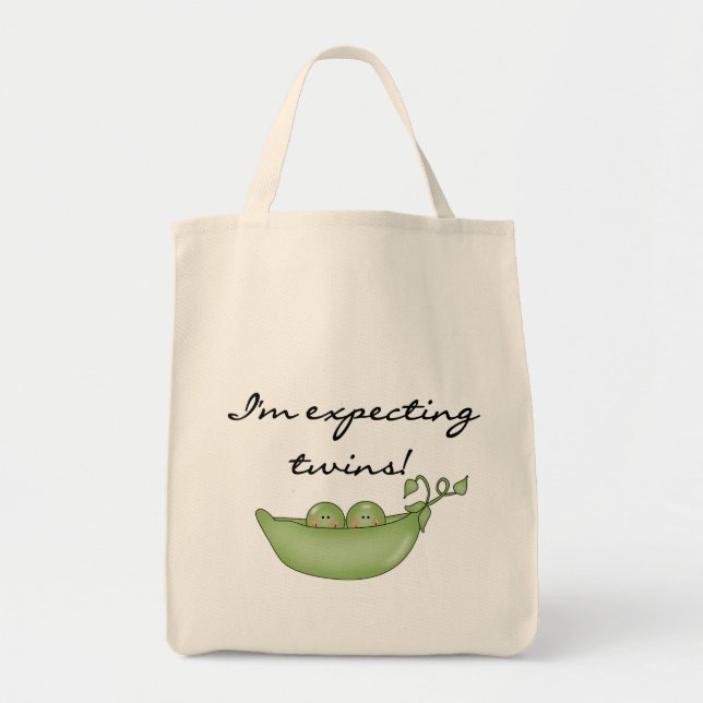 Expecting Twins - Peas in a Pod Tote Bag (Front)