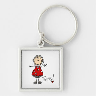 Expecting Twins T-shirts and Gifts Key Ring