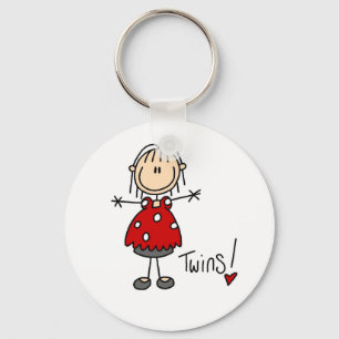 Expecting Twins T-shirts and Gifts Key Ring