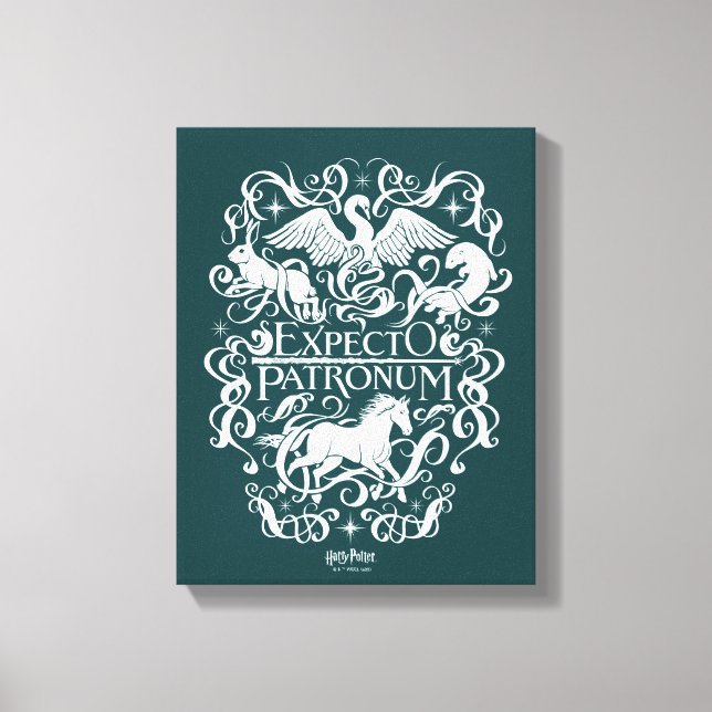 Expecto Patronum Filigree Graphic Canvas Print (Front)