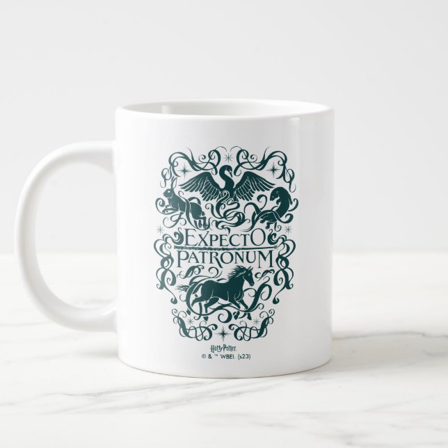 Expecto Patronum Filigree Graphic Large Coffee Mug (Left)