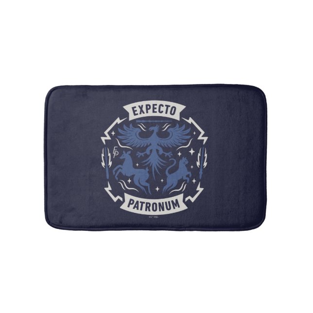 Expecto Patronum Vintage Silhouette Graphic Bath Mat (Front)