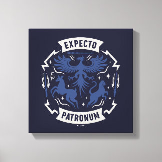 Expecto Patronum Vintage Silhouette Graphic Canvas Print