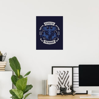 Expecto Patronum Vintage Silhouette Graphic Poster