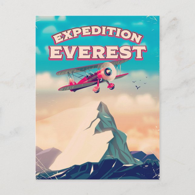 Expedition Everest Travel poster Postcard (Front)