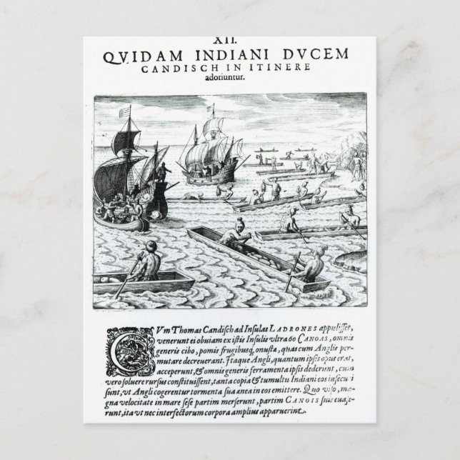 Expedition of Thomas Cavendish Postcard (Front)