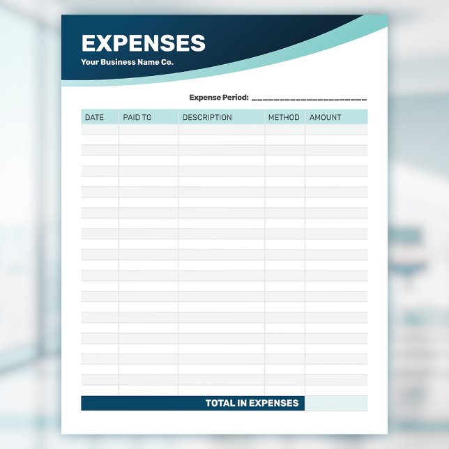 Expenses Tracking Log Business Form Notepad (Creator Uploaded)