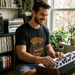 Expensive Beeps Club – Funny Synth Nerd T-Shirt