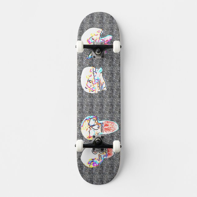 Expensive Chalk Skateboard (Front)