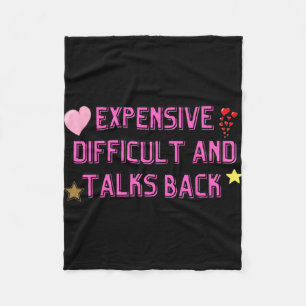 Expensive Difficult And Talks Back Groovy Mothers' Fleece Blanket